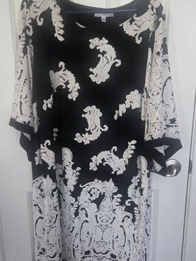 Worthington Black and White Paisley Maxi Dress